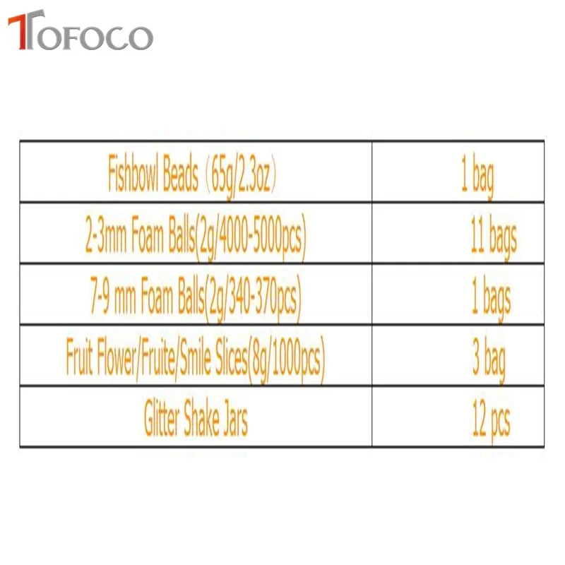 TOFOCO 28 упаковок плоские/пенопластовые бусины/ломтики/блестящий наполнитель для