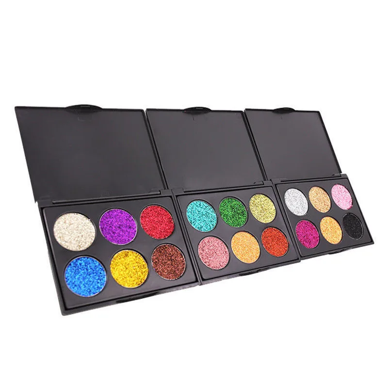 Popfeel Diamond Glitter Powder Makeup Eyeshadow Palette Long-lasting Beauty Women Metallic Eye Shadow Tool |