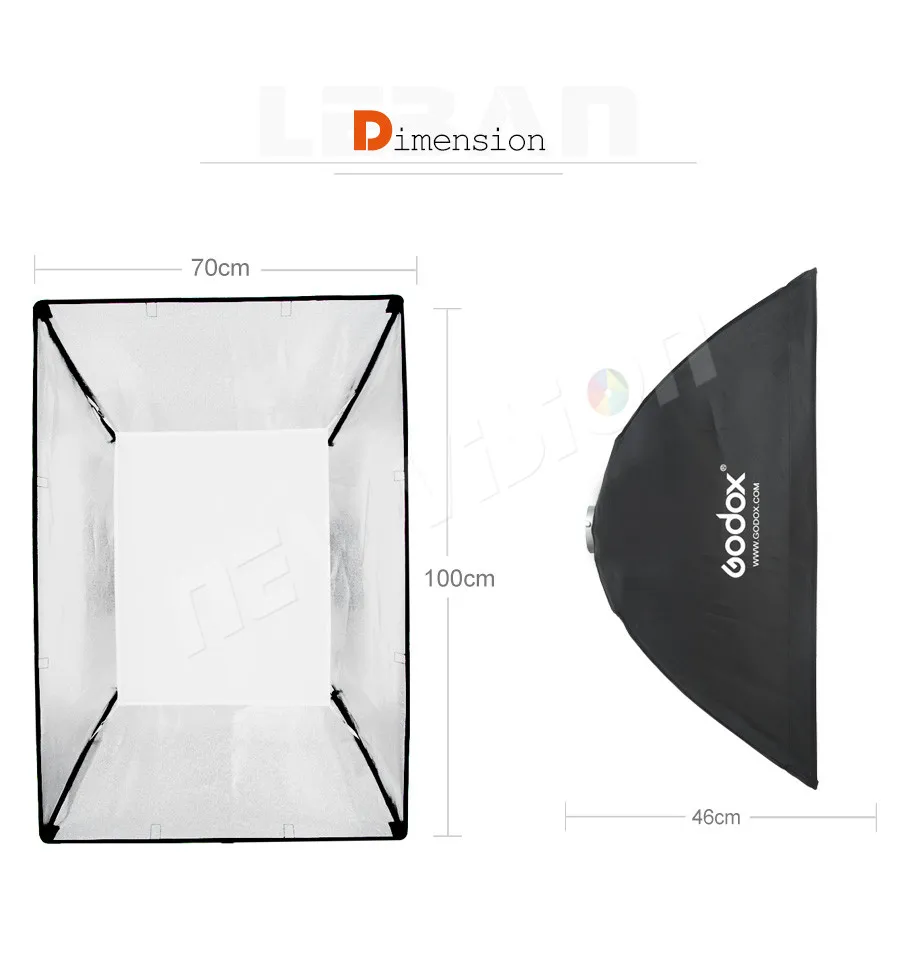 Godox 70x100 см 27," x 39" студийная стробоскопическая вспышка фото отражательный софтбокс рассеиватель для крепления Bowens