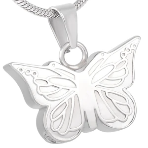 Бабочка серии кремации урна ожерелье мемориальное украшение для праха Keepsake из нержавеющей стали Урна кулон - Окраска металла: Gold 1