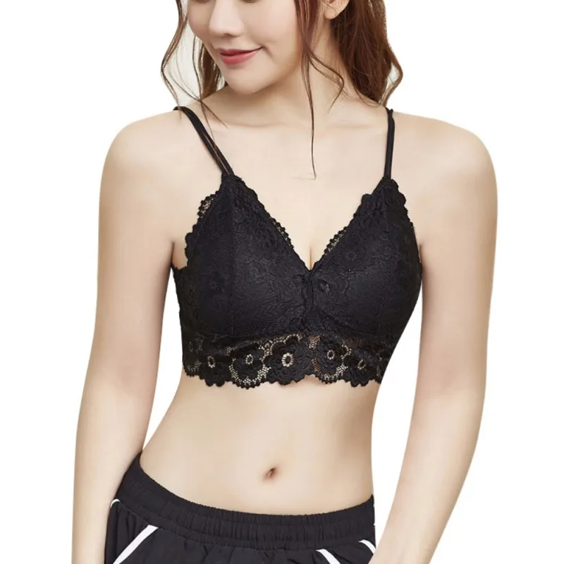 Сексуальная молодая девушка кружевной бюстгальтер без косточек Для женщин с