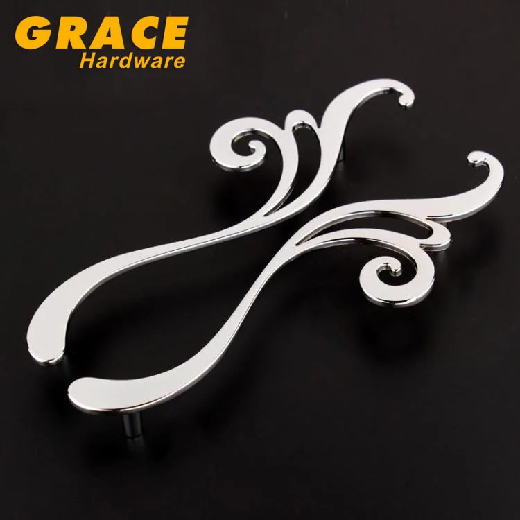 Новая Художественная Хромированная ручка для шкафа мебели двери ящиков шкафов
