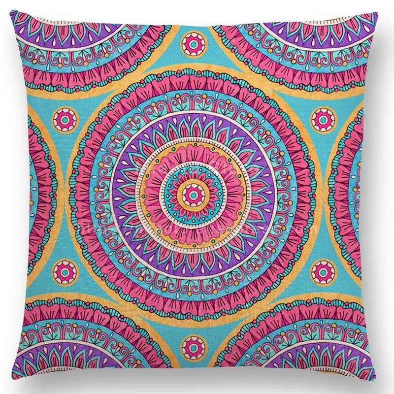 Новые поступления, Boho, красочные, радужные, Алмазные цветы, цветы, Пейсли, цветочный узор, мандалы, принты, наволочка, подушка - Цвет: a012325