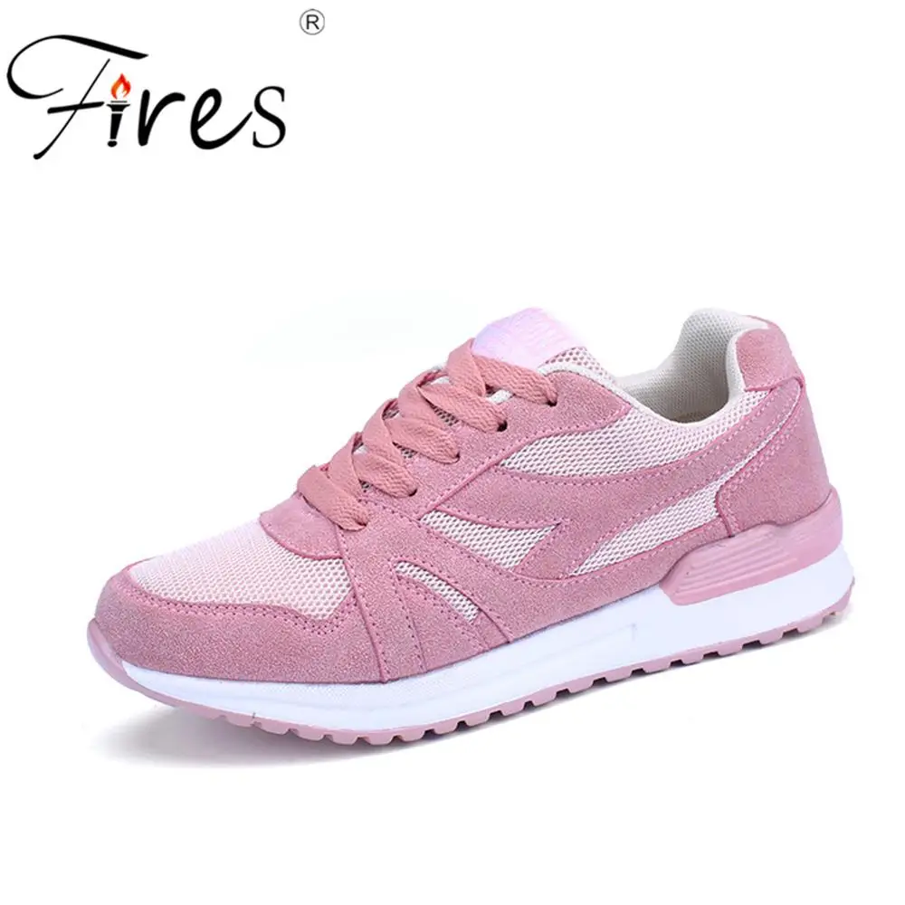 Pink Fires/женские кроссовки x27s; женская обувь для бега; x27s; дышащая обувь для девочек; трендовая обувь для бега; унисекс; спортивная обувь для улицы - Цвет: Pink