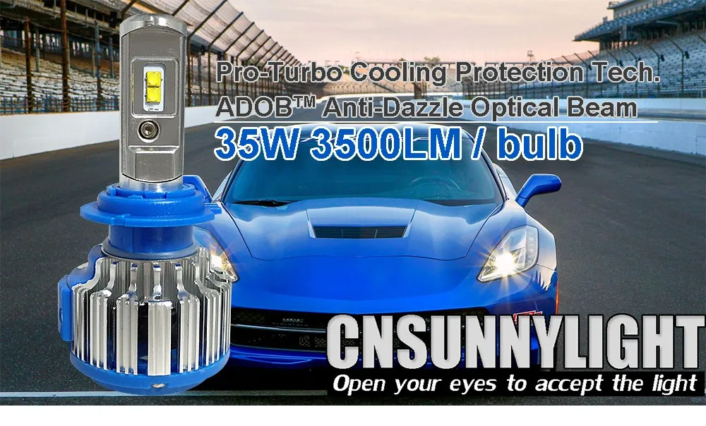 CNSUNNY светильник автомобилей головной светильник H7 H4 светодиодный H8/H11 HB3/9005 HB4/9006 H1 H3 9012 H13 9004 9007 70 Вт 7000lm Авто лампы фары 6000 К светильник
