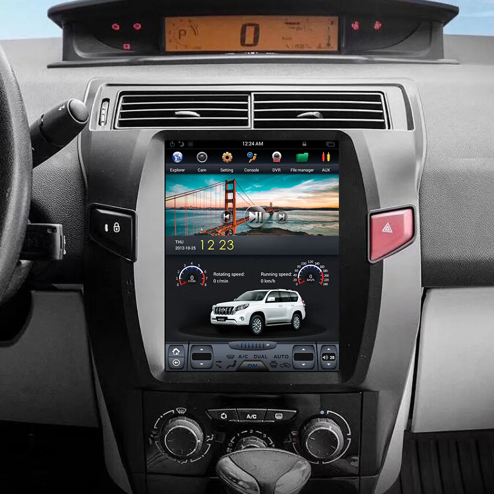 Автомобильный мультимедийный проигрыватель Aotsr Android 6 0 Tesla style 10 4 дюйма gps