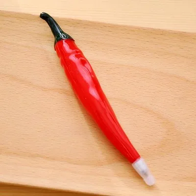 Red pepper 1 шт. Новинка фрукты овощи шариковая ручка в форме цветка ручка яблоко банан МАГНИТ ручка канцелярские принадлежности canetas материал escolar школьные принадлежности - Цвет: Red pepper