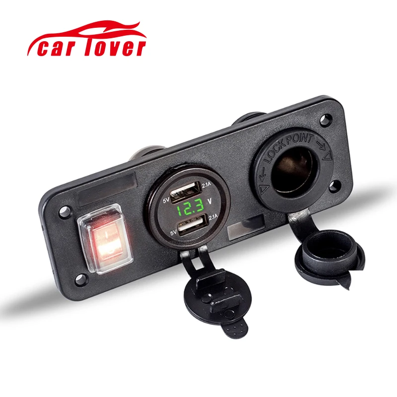 12 V-24 V Dual USB Автомобильное зарядное устройство автомобильного прикуривателя