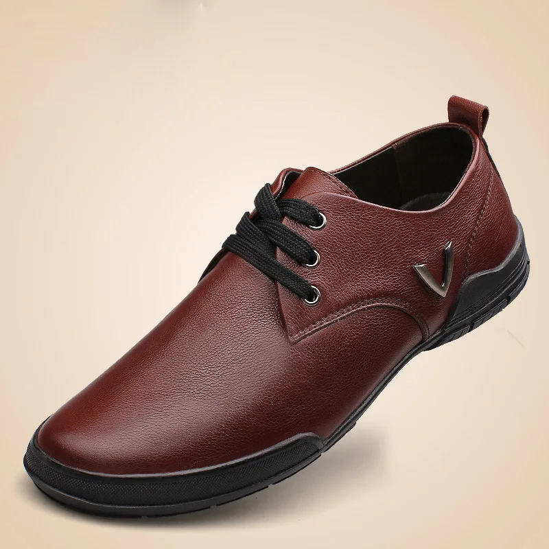 2015 новый подлинный мужской свободного покроя мужская мода мужских кожаных