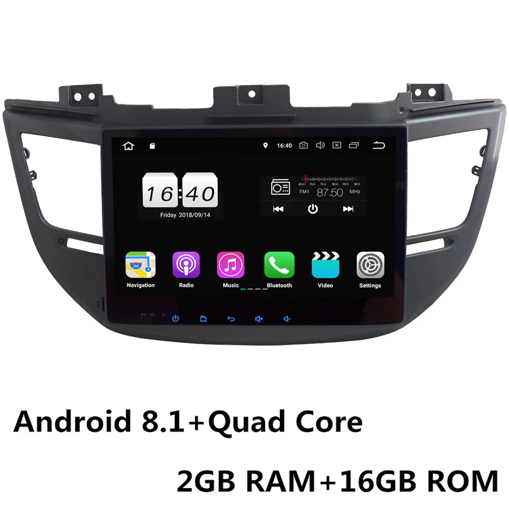 Android 8.1 x 4Core 10," ips Восьмиядерный 4G Android 9,0 4 Гб ОЗУ 64 Гб ПЗУ RDS автомобильный DVD мультимедийный плеер Радио стерео для hyundai Tucson IX35 - Цвет: Android 8.1 x 4Core