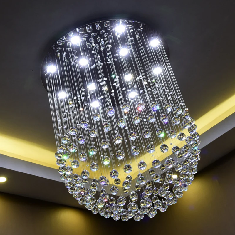 Современные сферические Хрустальные потолочные светильники в стиле ретро GU10