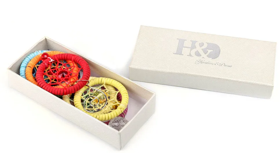 H& D чакра muladhar Dream Catcher правильный Цвет с чакры Настенный декор морских Домашний Декор Ловец снов 18.5 дюйма V3 - Цвет: with gift box