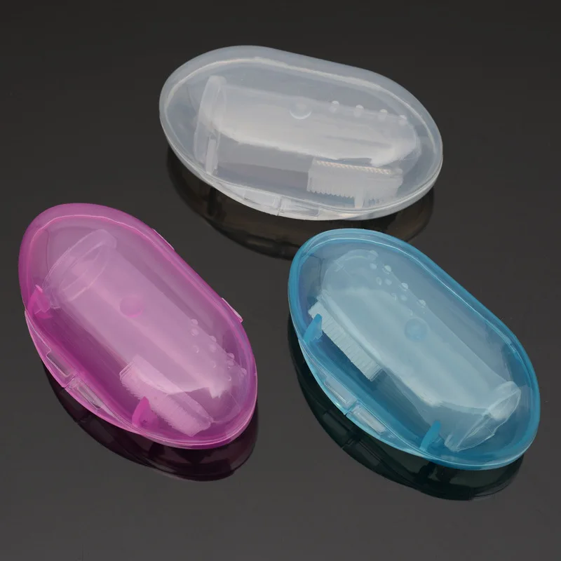 Новинка хит продаж супер мягкая надеваемая на палец зубная щетка для домашних