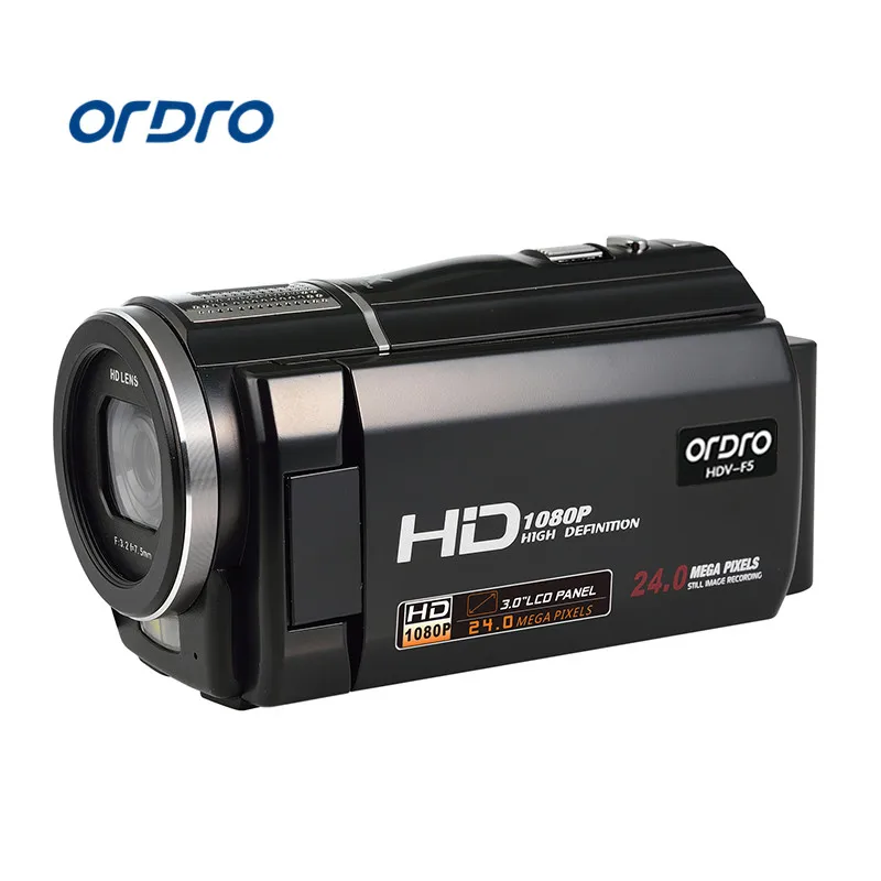 Ordro переносной видеокамеры DVR hdv f5 Full HD 1080 P 16X ZOOM 3 &quotTouch цифрового видео Камера|video