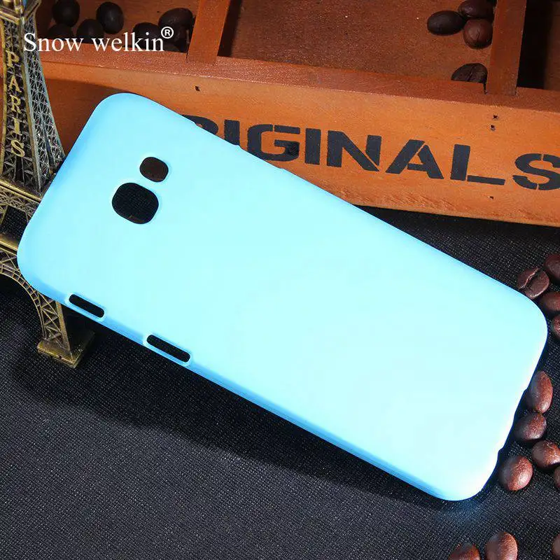 Sky Blue Snow Welkin новые роскошные матовые Прорезиненные Пластиковые жесткие чехлы для Samsung Galaxy A5 A520 A520F 5,2 дюймов задние чехлы для телефонов - Цвет: Sky Blue