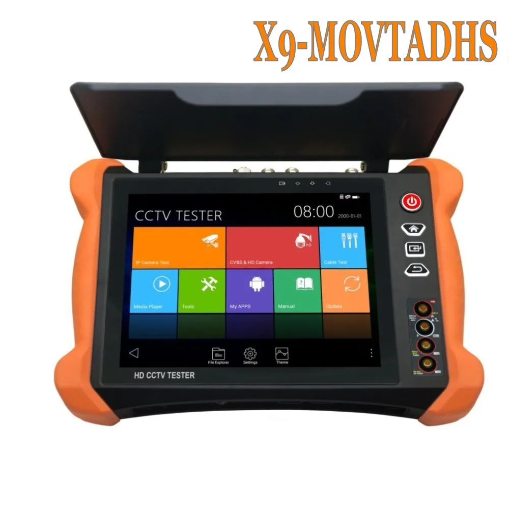 Wanglu Профессиональный CCTV тестер инструменты X9 8 дюймов H.265 4 к 8MP TVI CVI AHD SDI CVBS ip-камера Тестер монитор с TDR, кабель tracer