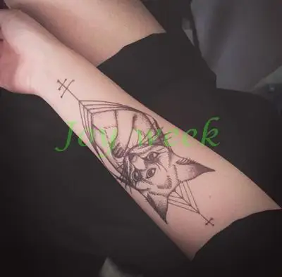 Водостойкая Временная тату-наклейка большой размер три глаза кошка тотем