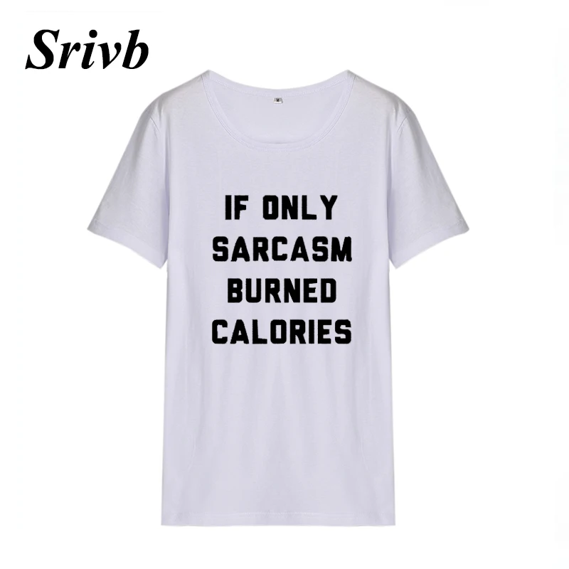 Srivb If Only Sarcasm Женские топы с буквенным принтом Свободные корейские модные женские