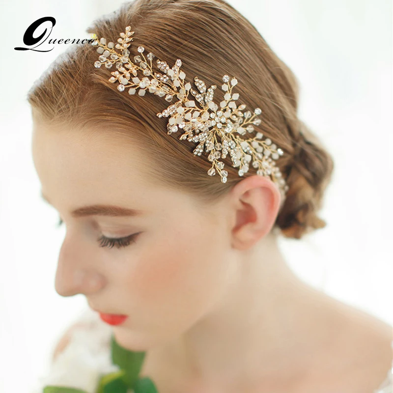 Повязка на голову Свадебная с украшением Роскошный аксессуар для волос невесты