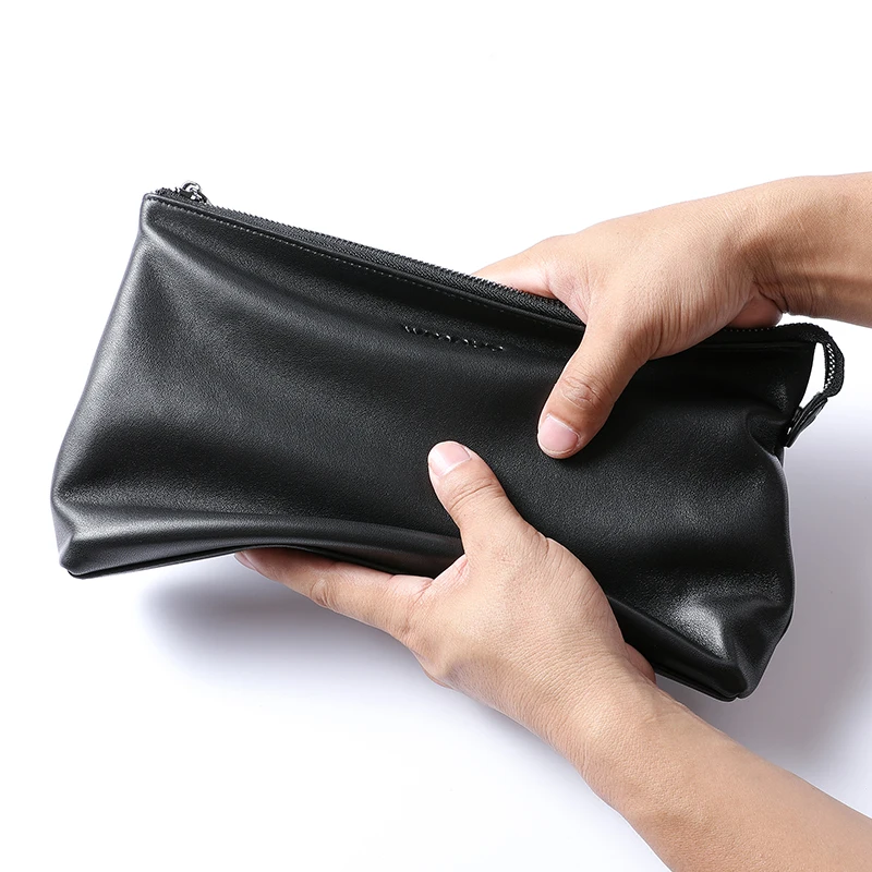 BAQI Brand Handbag Men Wallet Clutch Bag Genuine Leather Cowhide High Quality 2019 Fashion Purse Card Holder Men Ipad Phone Bag