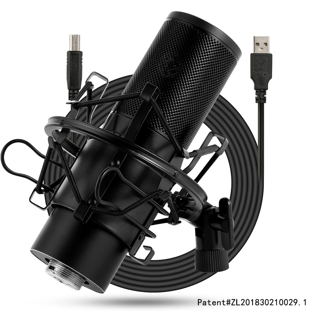 Профессиональный студийный емкостный микрофон с подставкой для амортизации