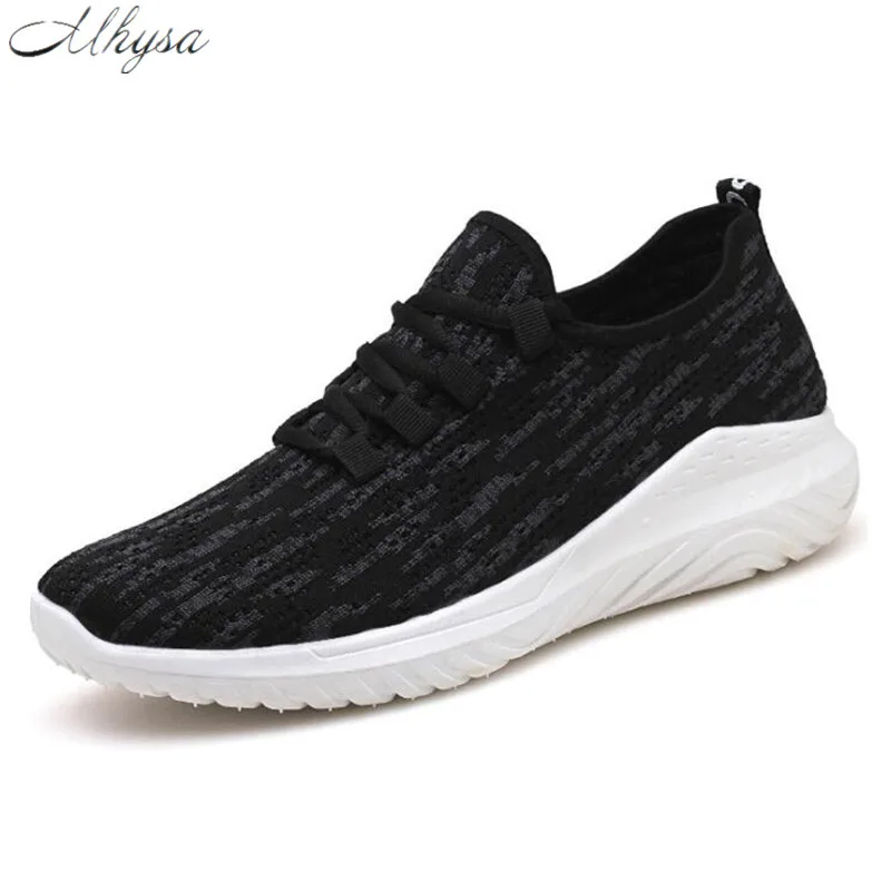 Mhysa brand Men shoes Lightweight sneakers Breathable Slip-on Casual Shoes For adult Fashion Footwear Zapatillas Hombre Black Z7 | Обувь