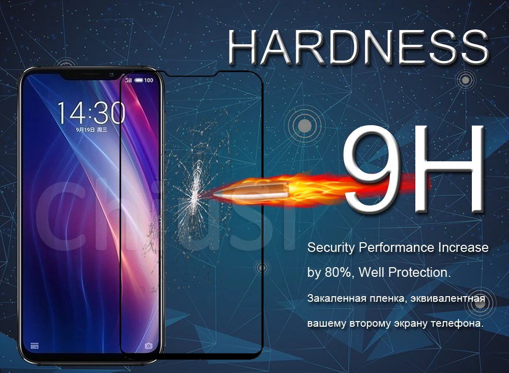 30 шт./лот 9H Премиум Закаленное стекло для Meizu X8 полное покрытие экрана Защитная пленка для Meizu X8