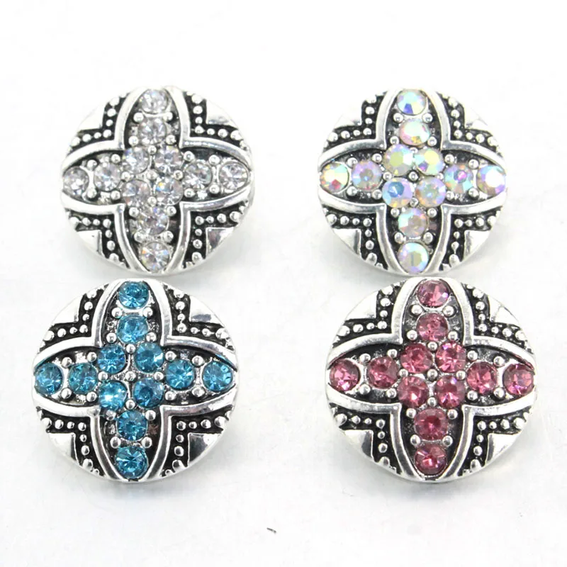 Женские часы с кристаллами и кнопками для кожаного браслета 18 мм 010419|charm bracelet|snap