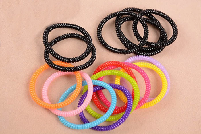 Шпилька для волос с резинкой, имеющая дизайн телефонного провода, для женщин и девочек, аксессуар для волос, держатель для головного убора, в форме гусеницы.