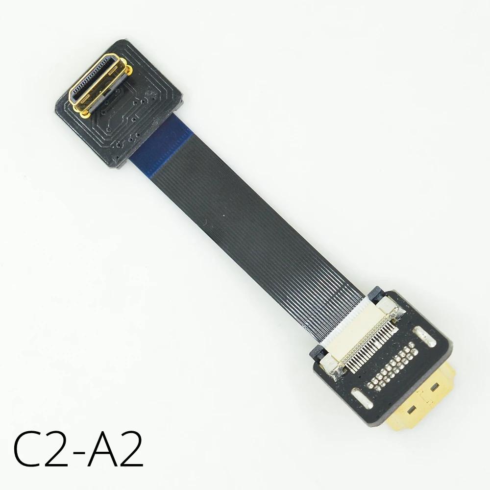 Мини HDMI вверх угловой FPC Mini C Тип A штекер Женский FPV HDTV плоский кабель для