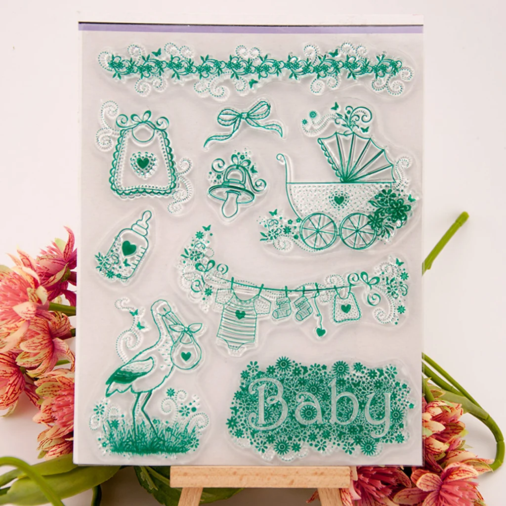 С Днем Рождения четкая прозрачная печать DIY ремесла силиконовая резина