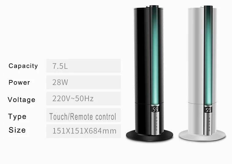 

7.5L Humidifier Smart Air Humidifier Home Mute Indoor Bedroom Air Conditioning Office Large Capacity Aromatherapy Mist Maker