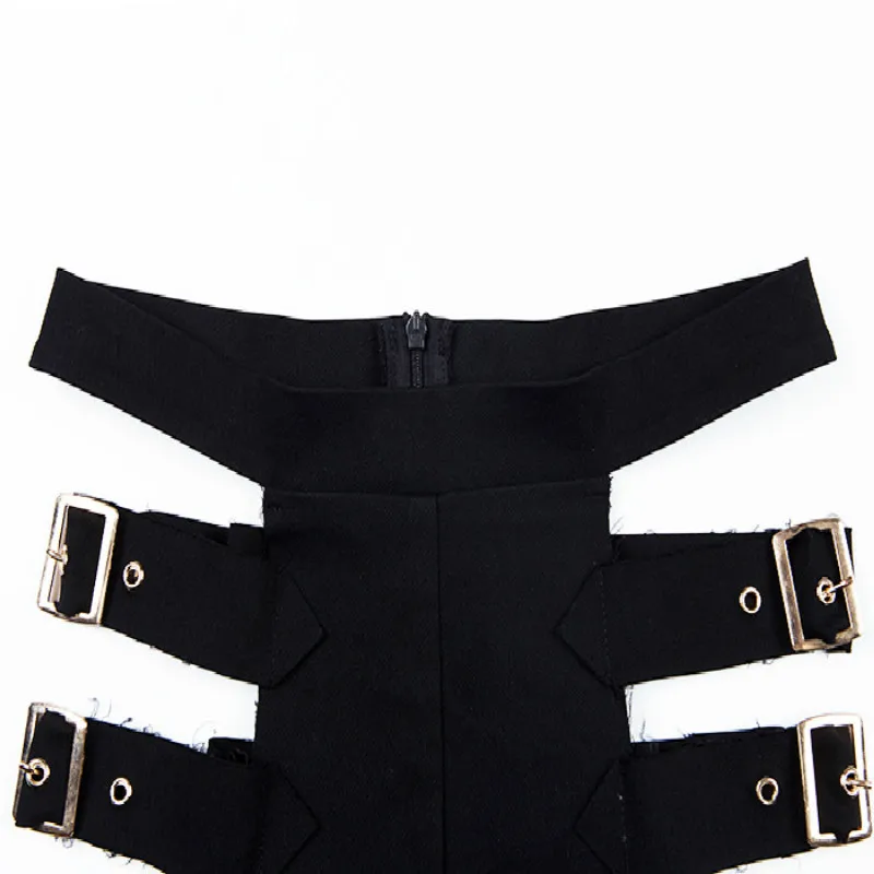 Sexy 2018 Women Black Hollow Out Shorts High Waist Bodycon Mini Short Summer Nightclub Party Hotpants Punk Female | Женская одежда