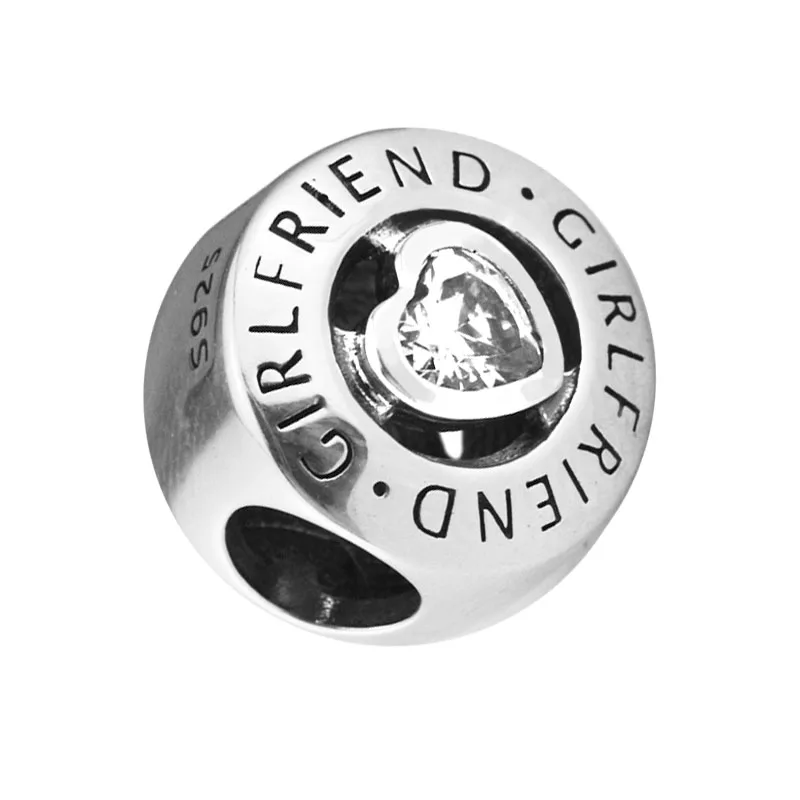 

2017 Pre-autumn 100% 925 Sterling Silver Jewelry Charms Fits Silver Charm Bracelet & Choker Girlfriend's Heart Bead Diy Jewelry