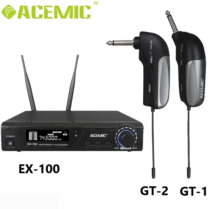 ACEMIC EX 100/GT 1/GT 2 UHF беспроводной инструмент Mcirophone 100 м электрическая гитара Микрофон