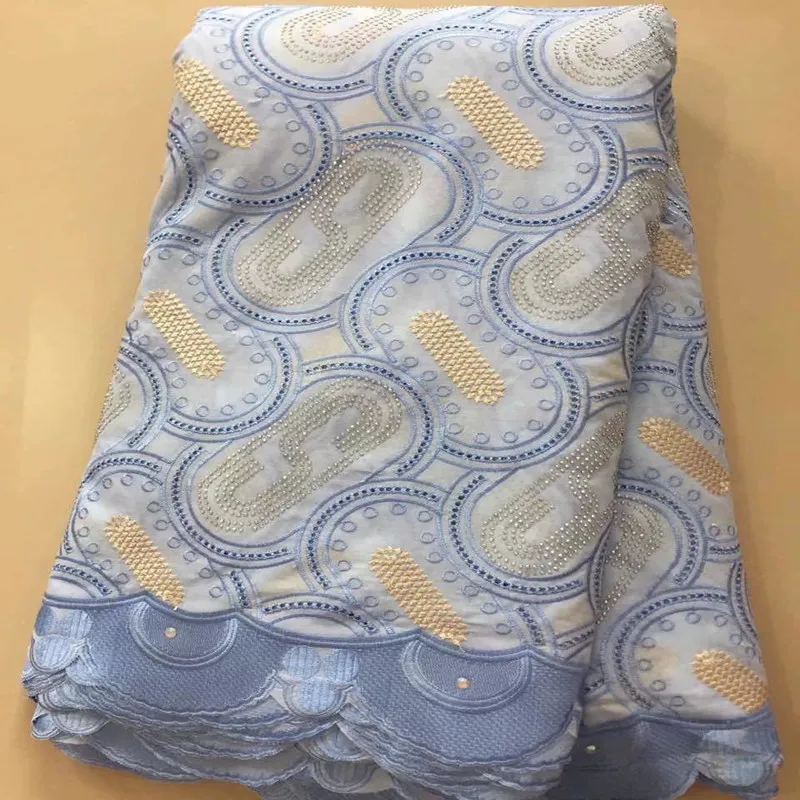 Wholesale price afrcian swiss cotton lace fabric with stones nigerian fashionable voile juan10190 | Дом и сад