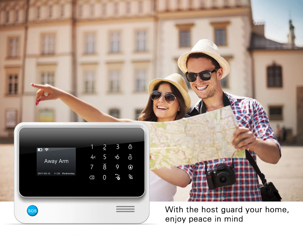 G90B плюс беспроводной WiFi GSM GPRS SMS домашняя система охранной сигнализации ЖК-дисплей ISO Android приложение управление Вспышка Сирена