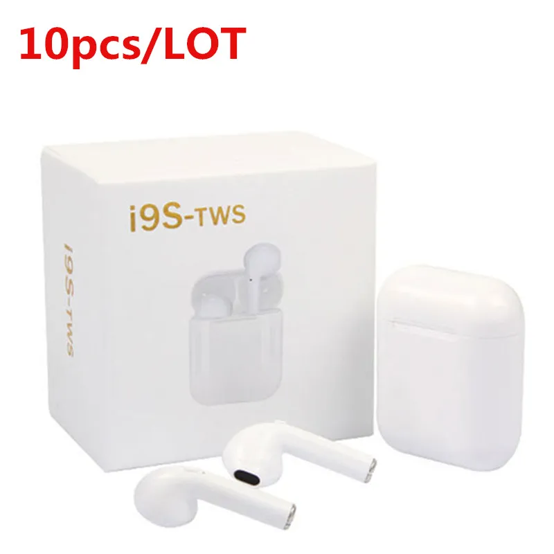 10 шт./партия i9 i9S TWS беспроводные наушники портативные 5,0 Спортивные Bluetooth гарнитура Мини Bluetooth наушники вкладыши для телефона Andorid