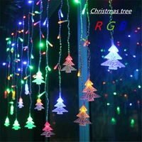 4 5m 96 leds curtain christmas tree icicle string lights fairy lights christmas new year lights wedding party decoration eu 220v