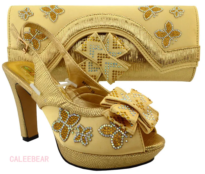 Мода фуксия Цвет итальянская женская обувь и сумочка в комплекте украшенные