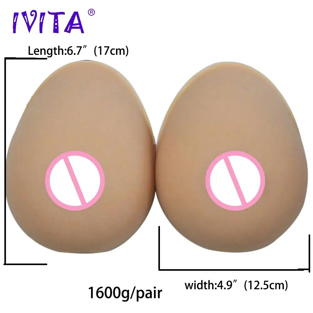 IVITA 800 г бежевые силиконовые искусственные поддельные грудь формы для