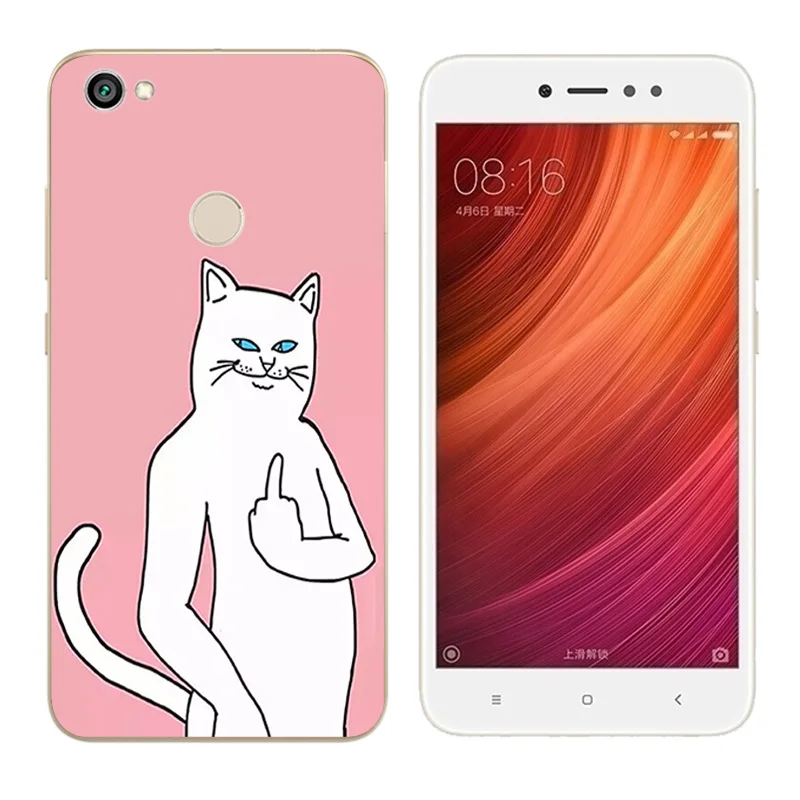 Case for Xiaomi Redmi Note 5A Prime Cover Soft TPU Silicone Smiley Printing Phone Capas |