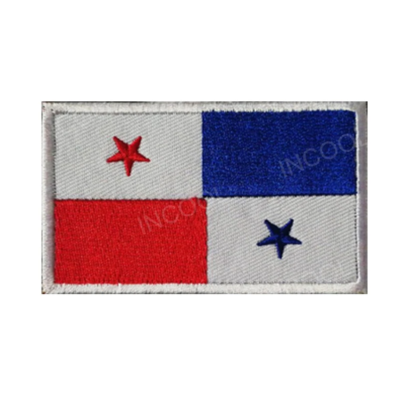 Panama Flag Колумбия Марокко Уругвай Тунис Сербия Srbija Коста-Рика, Нигерия, Египет, Саудовская Аравия ОАЭ Иран Панама флаг 3D Вышивка Патчи - Цвет: Panama Flag