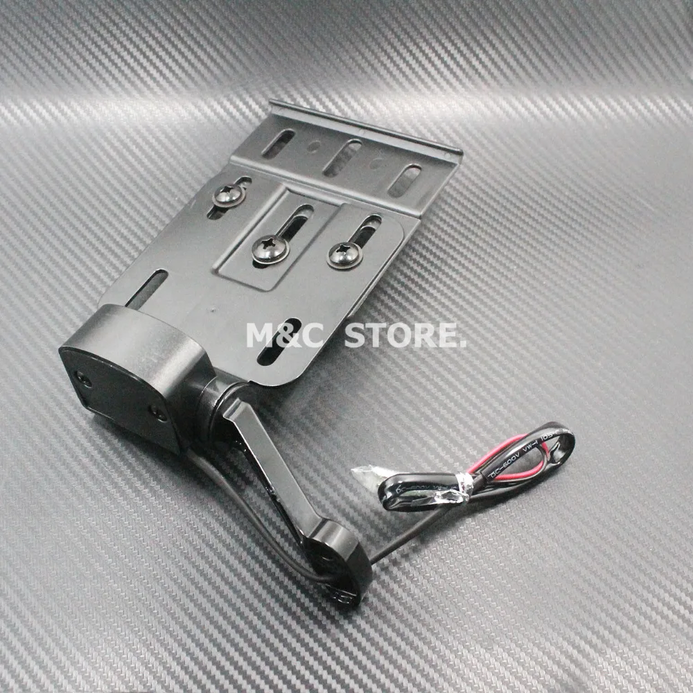 Телескопический складной светодиодный светильник для мотоцикла черный номерной