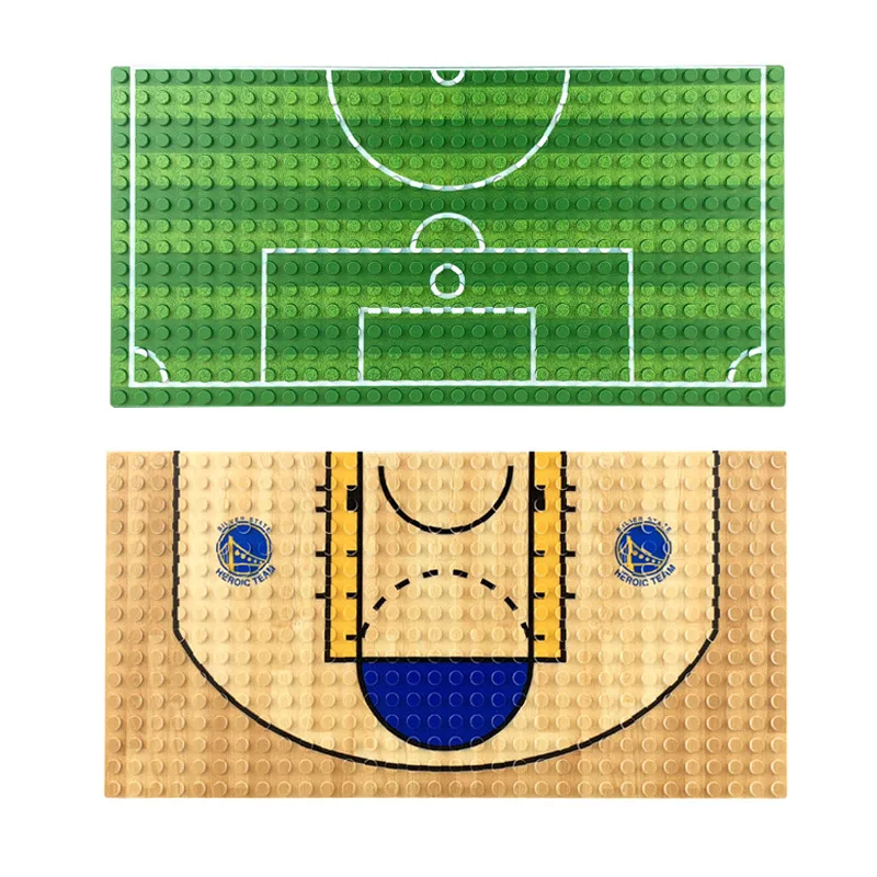 Детские строительные кирпичи совместимые с футбольным баскетбольным полем