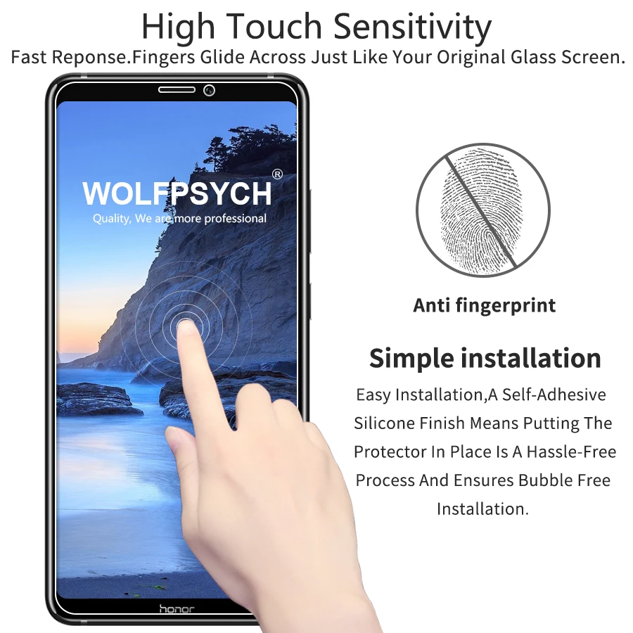 WOLFPSYCH 2.5D Закаленное стекло 9h прозрачный защитный плёнки против царапин экран
