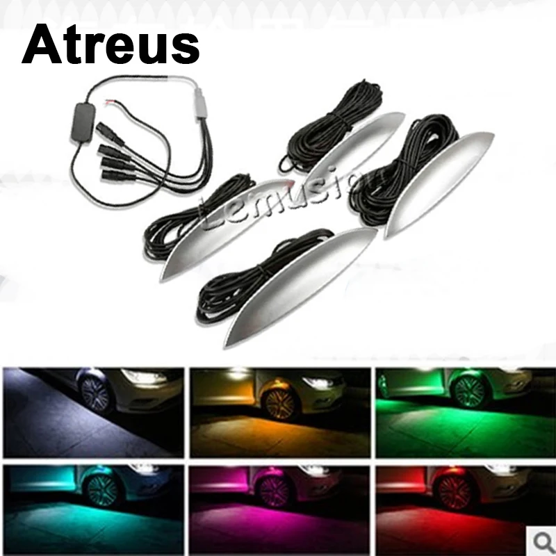 Atreus 4 шт. колеса автомобиля Шины край бровей светодиодный атмосферная лампа