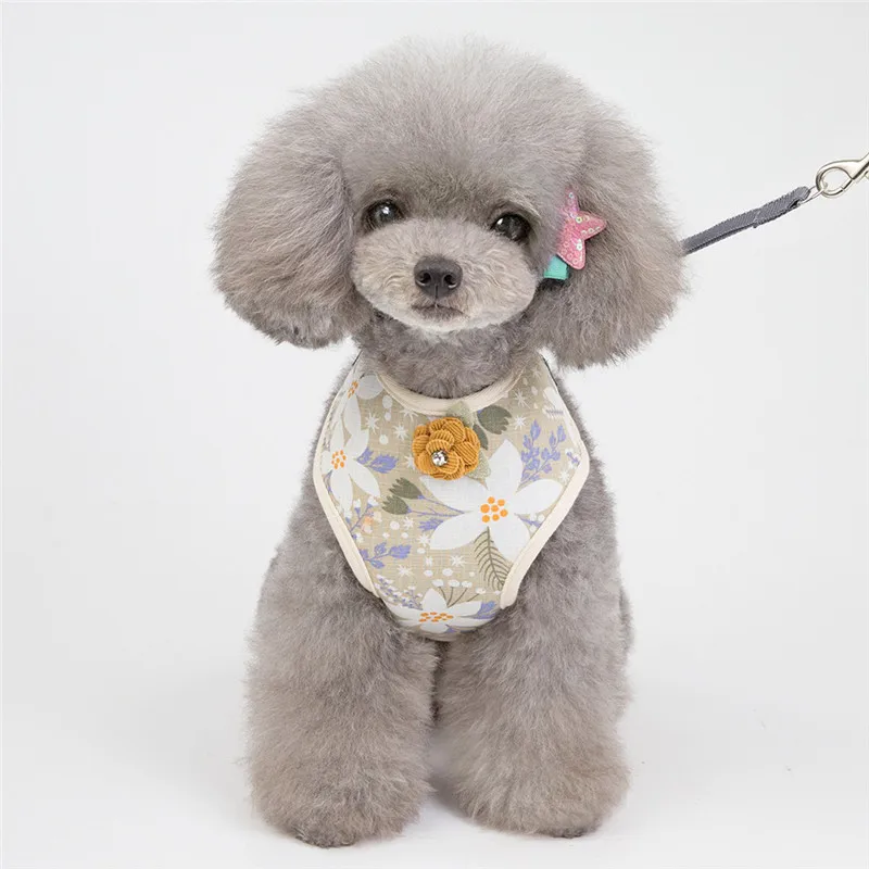 9 Color Pet Dog Vest Harness and Leash Set for Small Dogs Cats Adjustable Puppy Cat Collars Chain Lead Pets Supplies | Дом и сад