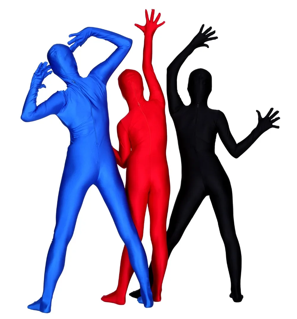 Детские черные костюмы Zentai с открытым лицом SPEERISE цельнокроеные колготки для