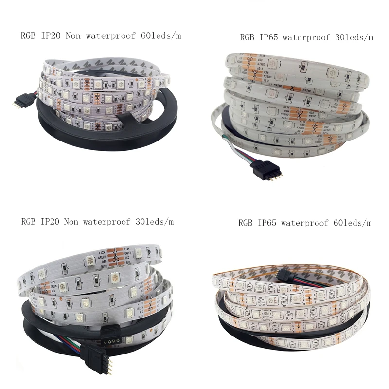 Led Strip SMD 5050 Waterproof RGB 5M 10M Tape Light Wifi/Music/24key/44key Controller DC12V Power Flexible Home Decoration | Лампы и